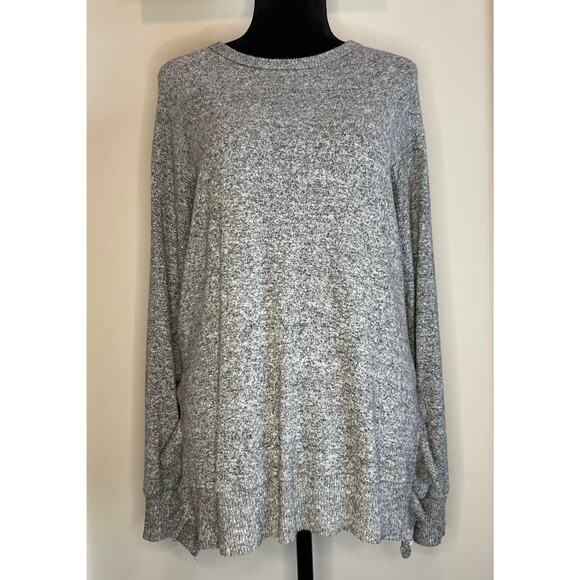 Anthropologie Postmark Grey Ruffle Sweater sz S - Picture 1 of 2